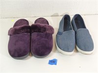 Women's Shoes Size 8 & Slippers Size M, used