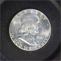 US Coins 1961 Silver Franklin Half Dollar