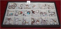 Assorted Sterling Jewelry: rings, necklaces,