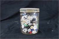 Small Jar of Buttons w/ Some Glowing