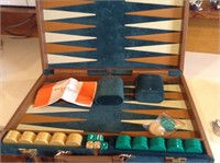 vintage backgammon board and case