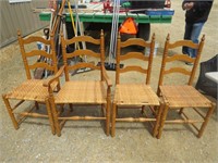 Chairs - cane bottom, 1 captain, 2 straight