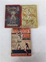 1911, 1916 and 1919 Spalding Baseball Book Guides