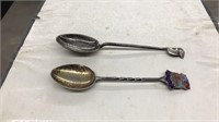2 STERLING COMMEMORATIVE SPOONS