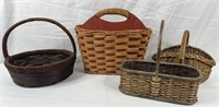 4 Woven Baskets incl. Magazine Organizer