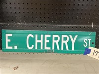 Metal East Cherry Street Sign Double Sided 24"L