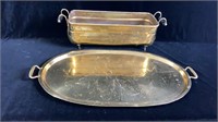 Brass Tray and Planter