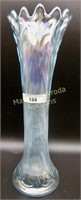 Northwood 11" ice blue Leaf Columns vase