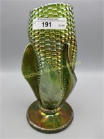 Northwood GREEN Pulled Husk Corn vase.