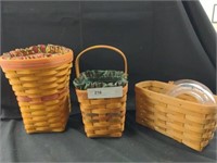 (3) Longaberger Baskets