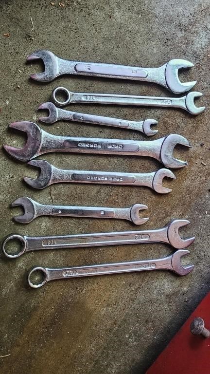 Drop Forged box end open end Wrench set vintage