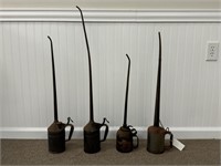 4 Railroad Oiling Cans