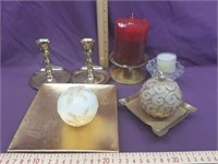 Candle and holders Lot