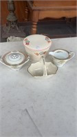 Serving Dish w/ Lid, Lenox Basket, Sugar, Creamer