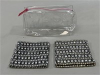 Pair of Sparkling Bracelets with Bag