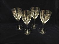 Orrefors Cut Crystal Wine Glasses