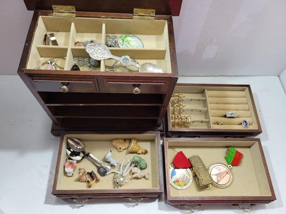 Jewelry Box with Assorted Contents