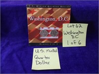 U.S. MINTED QUARTER DOLLAR 1 OF 6 WASHINGTON D.C.