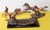 Running Mustangs Statue 21" Long