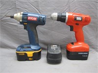 Lot of 2 Cordless Drills with Charger