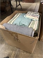 Large box of towels and washrags