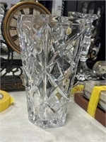 Heavy lead crystal vase