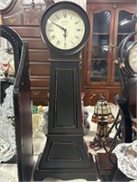 Tall black Walt Scott table clock