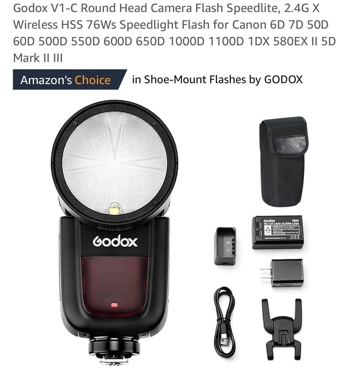 Godox V1-C Round Head Camera Flash Speedlite