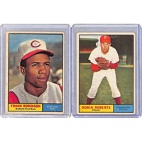 (2) 1961 Topps Baseball Stars/hof