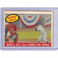 1959 Topps Mickey Mantle Hits 42nd Homer