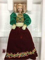 Holliday jewelry Barbie, holiday porcelain Barbie