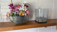 Two glass vases