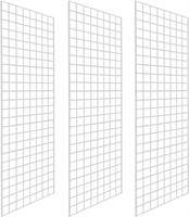 Grid Wall Panels 2'x6'  White (Pack of 3)