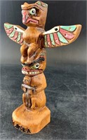 Totem pole made of resin 7" tall