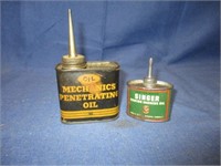 siner and CIL oil tins
