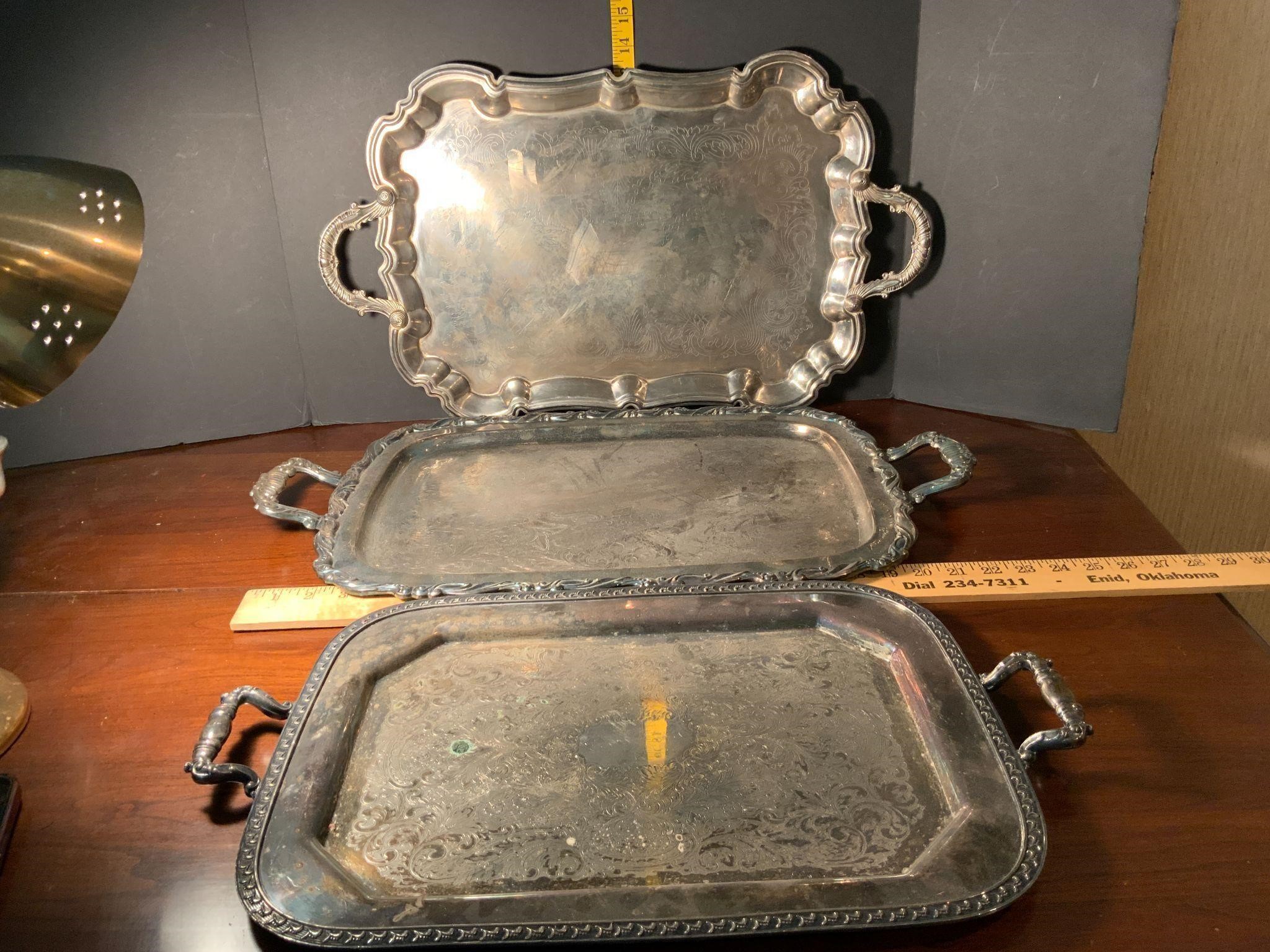 Silver Plate Serving Trays Rogers+