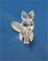 Swarovski crystal fox figure, 2.5 X 2.25"H