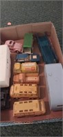 Lot with tootsie toy cars and trucks