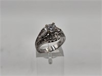 STERLING BLING RING - 5.40 GRAMS - SIZE 7