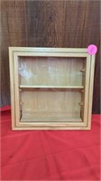 WALNUT DISPLAY CASE 17 AND A HALF X 17 AND A HALF