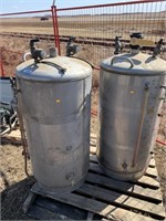 Pair of 55 gal as foam marker tanks