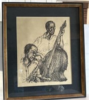 Framed Art Print Jazz Musicians THE HEATH