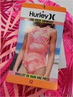 HURLEY KIDS ONE PIECE SWIMSUIT SIZE 12