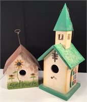 (2) Wood & Metal Birdhouses