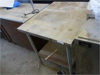 Stainless Table with Galvanized Undershelf
