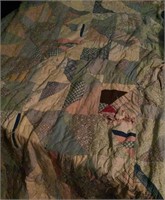 Very old hand sewn quilt.  SEE ALL PICS
