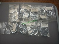 9 New/Unused S Hooks: 3/8" & 5/16"