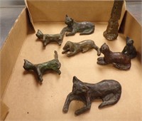 COPPER OR BRASS, MOSTLY DOGS, FIGURINES