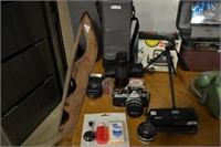 lot of camera items