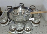 GLASS PUNCH BOWL SET